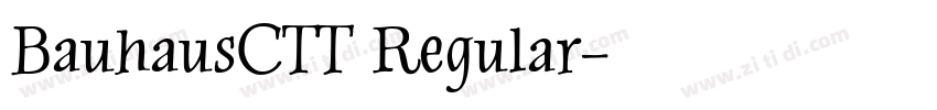 BauhausCTT Regular字体转换